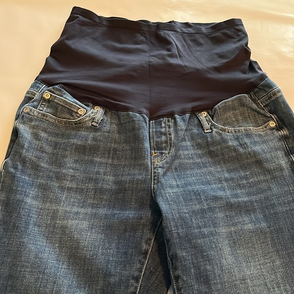 Gap Denim Maternity Straight Leg Full Panel Pull On Size 29 RS - Picture 15 of 16
